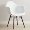 Buy Dining Chairs - Scandinavian Design - Dark Wood Legs - Skandiva White 61569 - prices